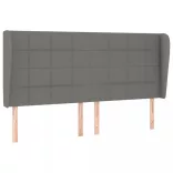 sötétszürke szövet rugós ágy matraccal 200 x 200 cm