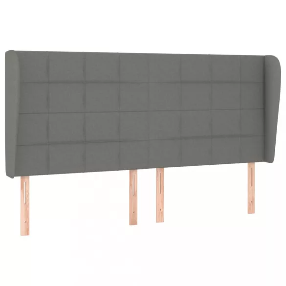sötétszürke szövet rugós ágy matraccal 200 x 200 cm