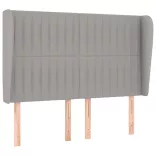 világosszürke szövet rugós ágy matraccal 140 x 190 cm