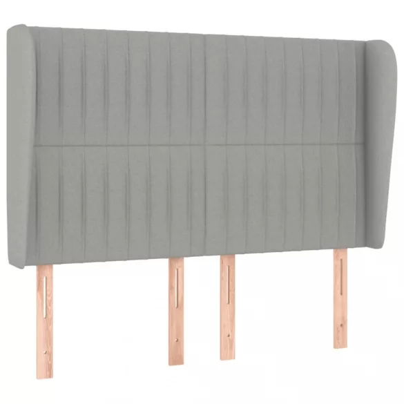 világosszürke szövet rugós ágy matraccal 140 x 200 cm