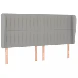 világosszürke szövet rugós ágy matraccal 160 x 200 cm