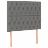 sötétszürke szövet rugós ágy matraccal 90x190 cm