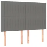 sötétszürke szövet rugós ágy matraccal 140 x 190 cm