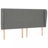 sötétszürke szövet rugós ágy matraccal 200 x 200 cm