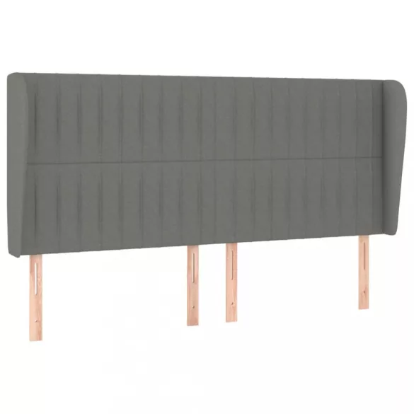 sötétszürke szövet rugós ágy matraccal 200 x 200 cm