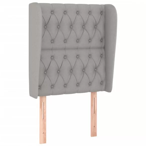 világosszürke szövet rugós ágy matraccal 80 x 200 cm