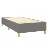 sötétszürke szövet rugós ágy matraccal 90x190 cm