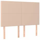 cappuccino színű műbőr rugós ágy matraccal 140 x 200 cm