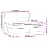 cappuccino színű műbőr rugós ágy matraccal 200 x 200 cm