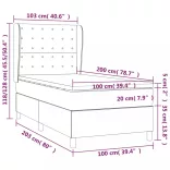 fekete műbőr rugós ágy matraccal 100 x 200 cm