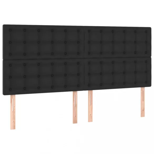 fehér műbőr rugós ágy matraccal 200 x 200 cm
