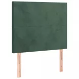 sötétzöld bársony rugós ágy matraccal 100 x 200 cm