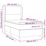 sötétzöld bársony rugós ágy matraccal 100 x 200 cm
