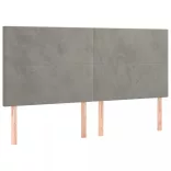 világosszürke bársony rugós ágy matraccal 200x200 cm