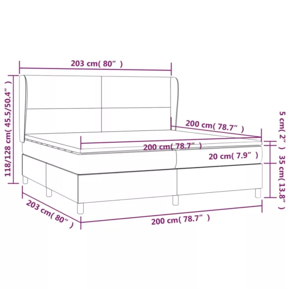 sötétzöld bársony rugós ágy matraccal 200x200 cm