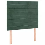 sötétzöld bársony rugós ágy matraccal 100 x 200 cm