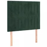 sötétzöld bársony rugós ágy matraccal 80 x 200 cm