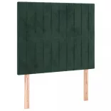 sötétzöld bársony rugós ágy matraccal 100 x 200 cm