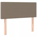 tópszínű szövet rugós ágy matraccal 100 x 200 cm