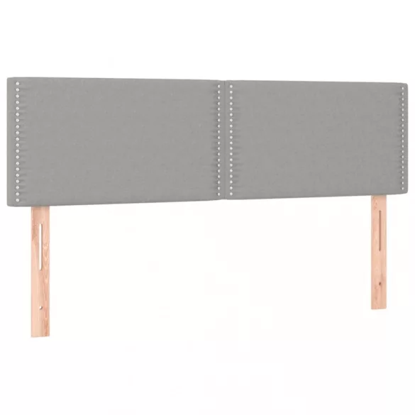 világosszürke szövet rugós ágy matraccal 140 x 190 cm