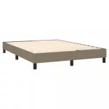 tópszínű szövet rugós ágy matraccal 140 x 200 cm