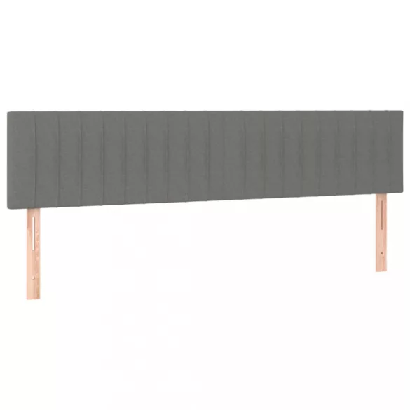 sötétszürke szövet rugós ágy matraccal 160 x 200 cm