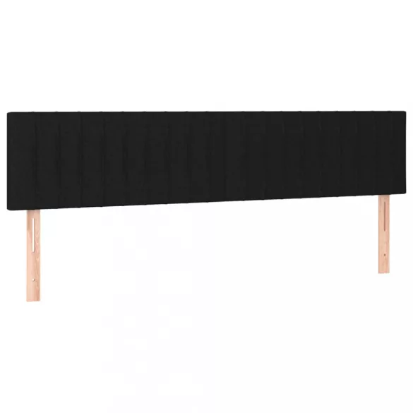 fekete szövet rugós ágy matraccal 180 x 200 cm