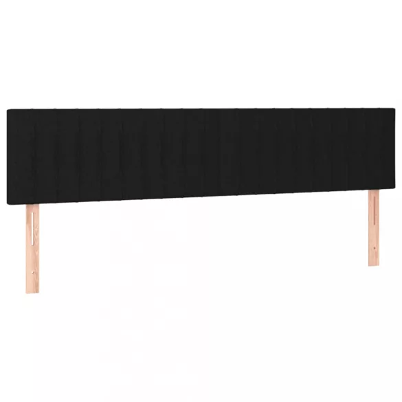 fekete szövet rugós ágy matraccal 200 x 200 cm