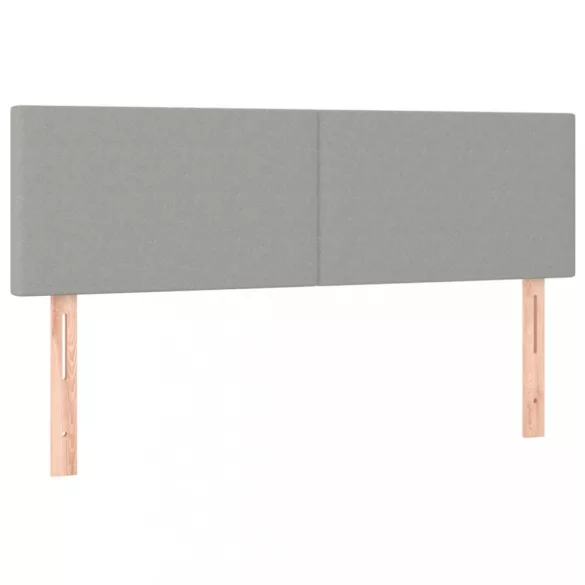 világosszürke szövet rugós ágy matraccal 140 x 200 cm