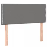 sötétszürke szövet rugós ágy matraccal 100 x 200 cm