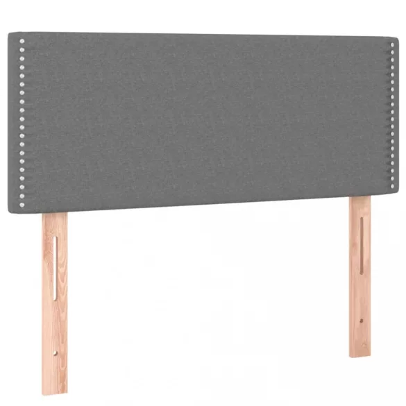 sötétszürke szövet rugós ágy matraccal 100 x 200 cm