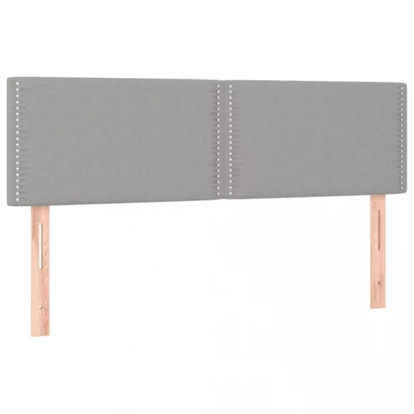 világosszürke szövet rugós ágy matraccal 140 x 200 cm