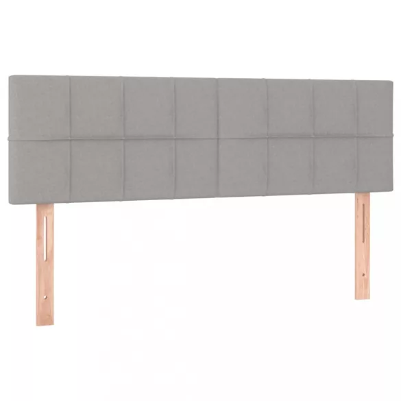 világosszürke szövet rugós ágy matraccal 140 x 190 cm