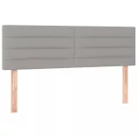 világosszürke szövet rugós ágy matraccal 140 x 200 cm