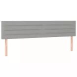 világosszürke szövet rugós ágy matraccal 160 x 200 cm