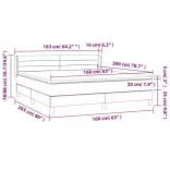 világosszürke szövet rugós ágy matraccal 160 x 200 cm