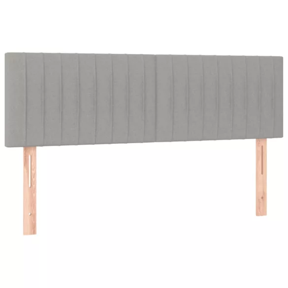 világosszürke szövet rugós ágy matraccal 140 x 190 cm