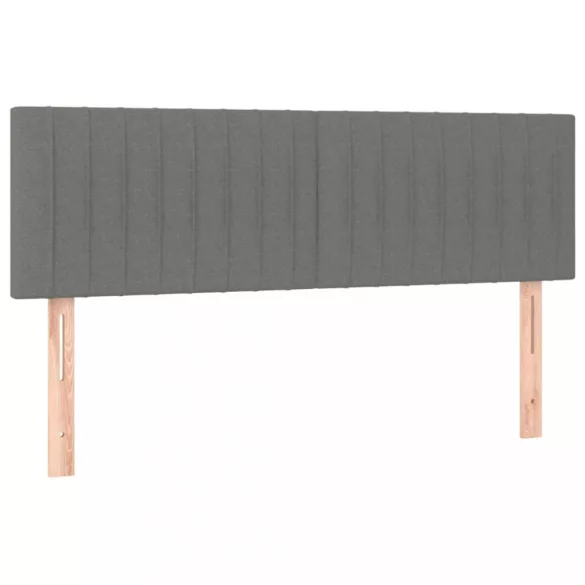sötétszürke szövet rugós ágy matraccal 140 x 190 cm