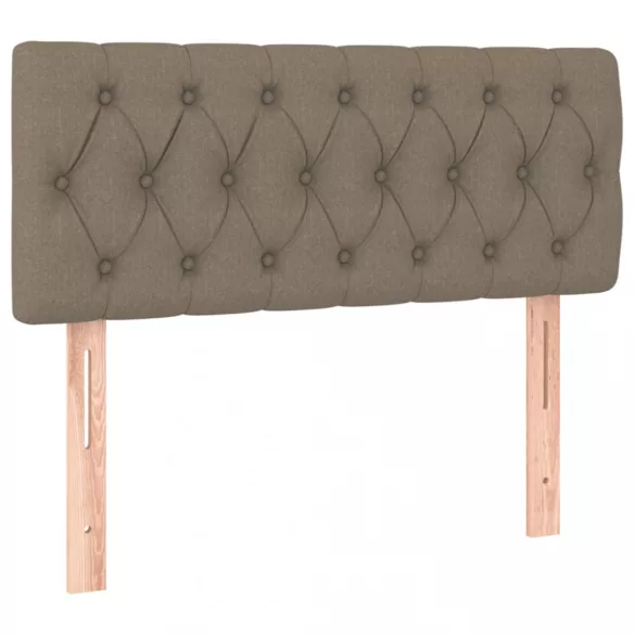 tópszínű szövet rugós ágy matraccal 100 x 200 cm