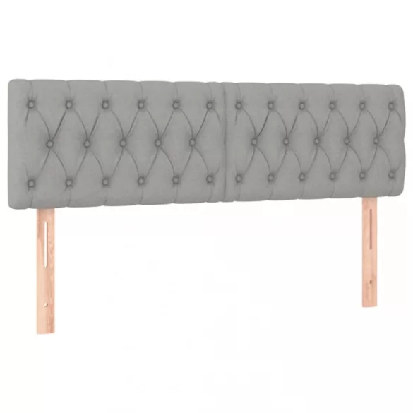 világosszürke szövet rugós ágy matraccal 140 x 200 cm