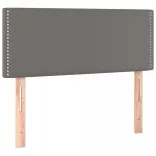 szürke műbőr rugós ágy matraccal 80 x 200 cm