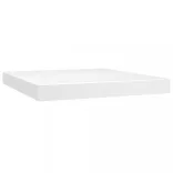 fehér műbőr rugós ágy matraccal 160 x 200 cm