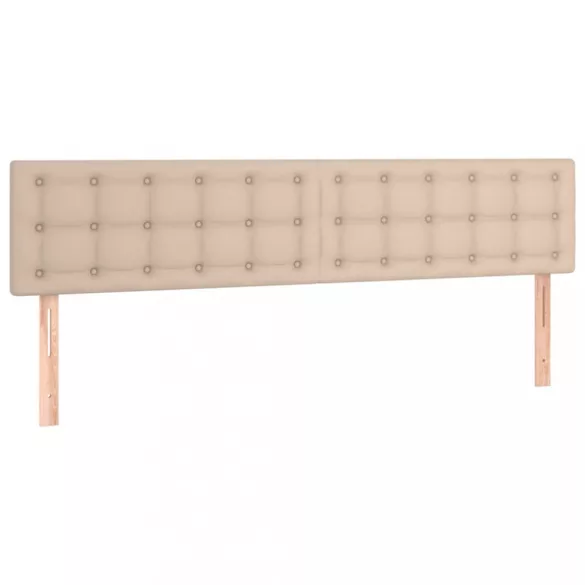 cappuccino színű műbőr rugós ágy matraccal 200 x 200 cm