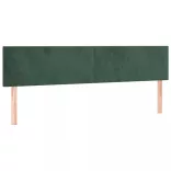 sötétzöld bársony rugós ágy matraccal 200x200 cm