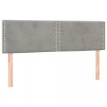 világosszürke bársony rugós ágy matraccal 140x190 cm