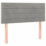 világosszürke bársony rugós ágy matraccal 90x190 cm