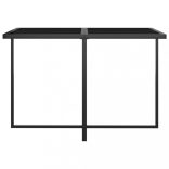 9 részes szürke polyrattan kerti étkezőszett párnákkal