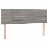 világosszürke bársony rugós ágy matraccal 140x190 cm