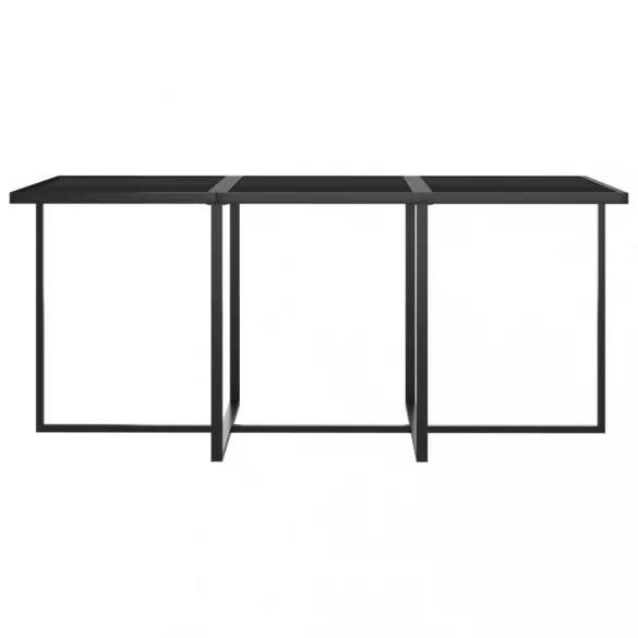 11 részes szürke polyrattan kerti étkezőszett párnákkal