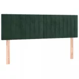 sötétzöld bársony rugós ágy matraccal 140x190 cm